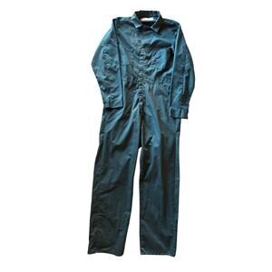Vintage Domino Detroit Work Coveralls Spruce Green Size 40 M Scoville Zipper